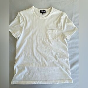 Express Men's White Short Sleeve 100% Cotton Tee Size Medium